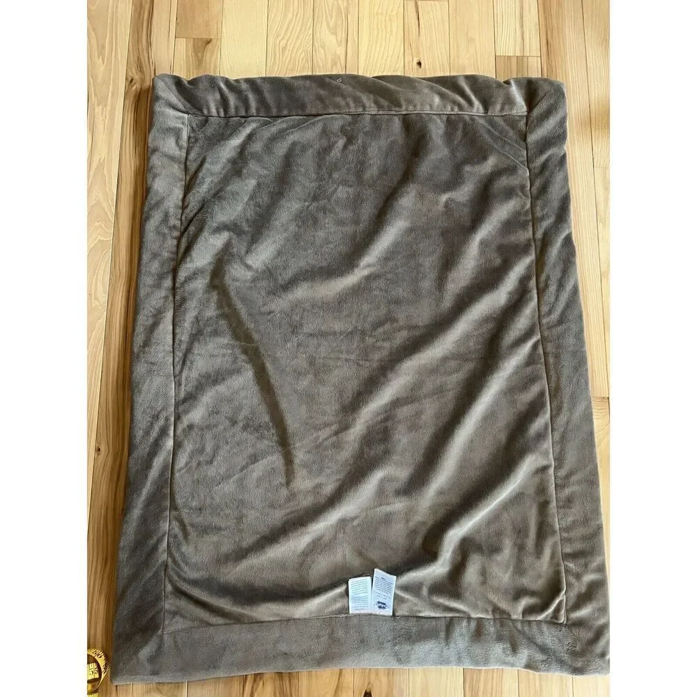 TAGGIES Blue Brown Puppy Dog Baby Blanket‎ Lovey 30in. x40in.